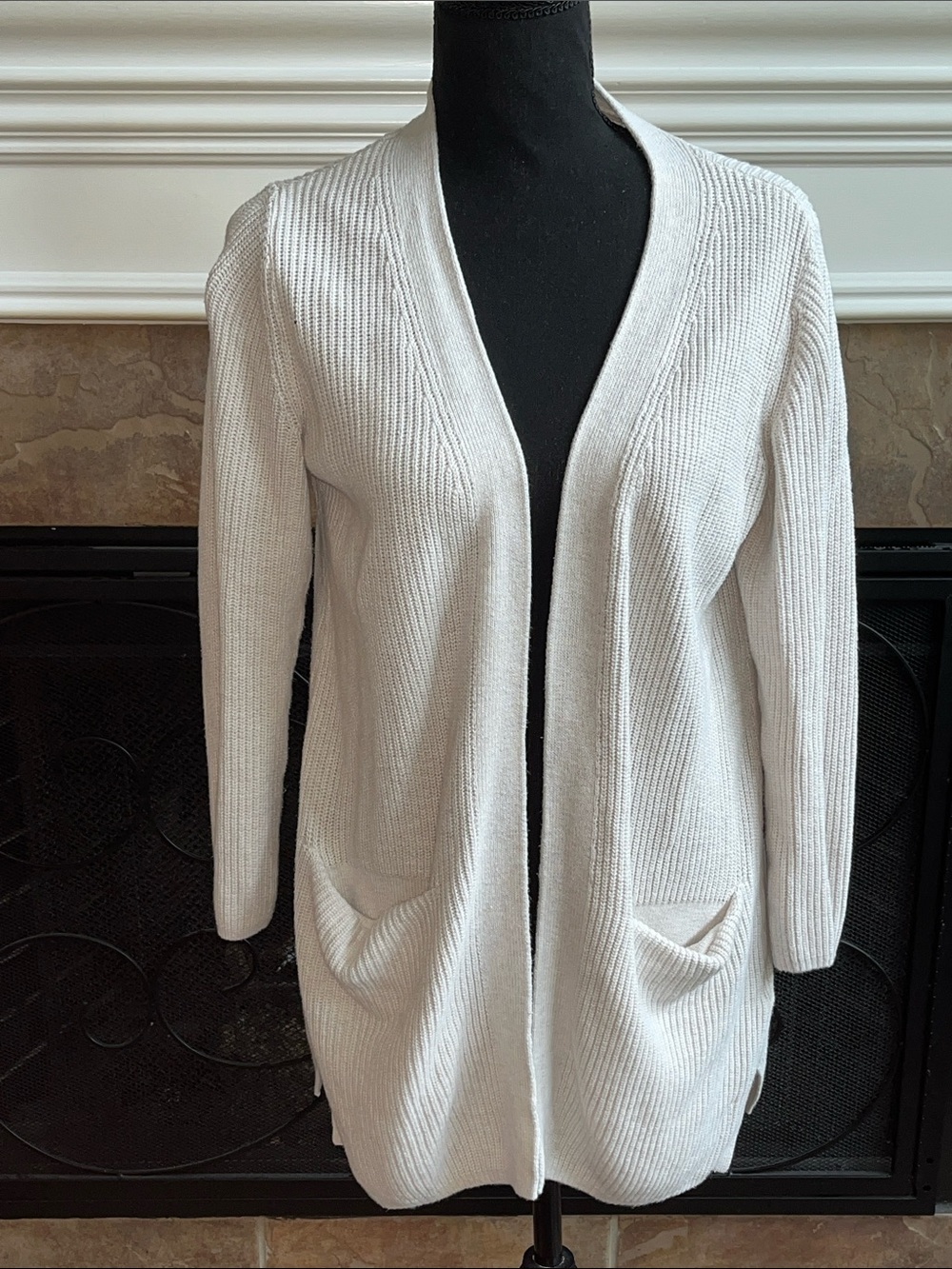 Old Navy Cream Open-Front Cardigan
